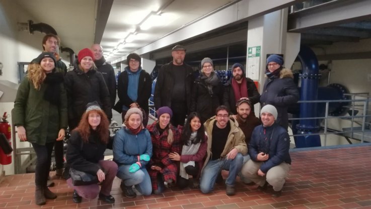 MARSoluT group visiting the water treatment plant in Biebesheim, Germany